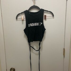 Gymshark Black Crop Top with Logo